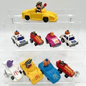 Vintage McDonalds Pull Back‎ Cars Fast Macs Happy Meal Toys Lot of 9 1985-91